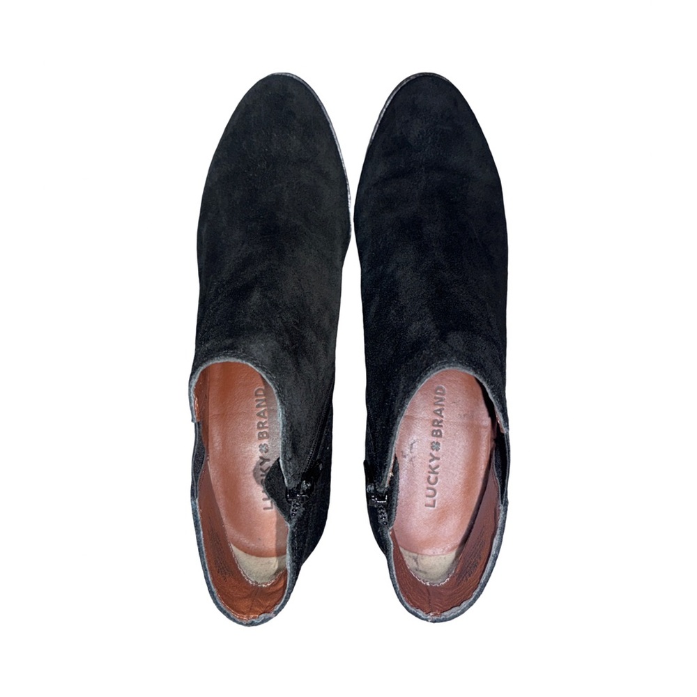 Lucky Brand Black Ankle Booties Sleek Design